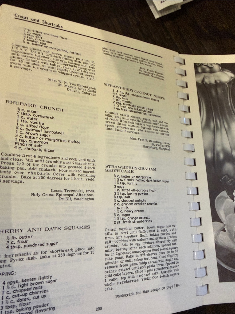 Vintage spiral cookbook Favorite Recipes of Episcopal Churchwomen Desserts (Bev) - Picture 4 of 8